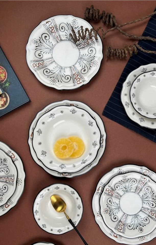 24 Parça Porselen Helen Yemek Takımı