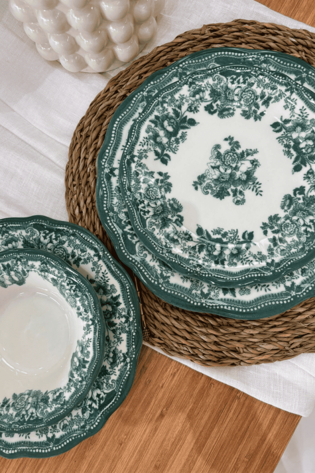 Green Porselen 24 Parça Yemek Takımı Yeşil